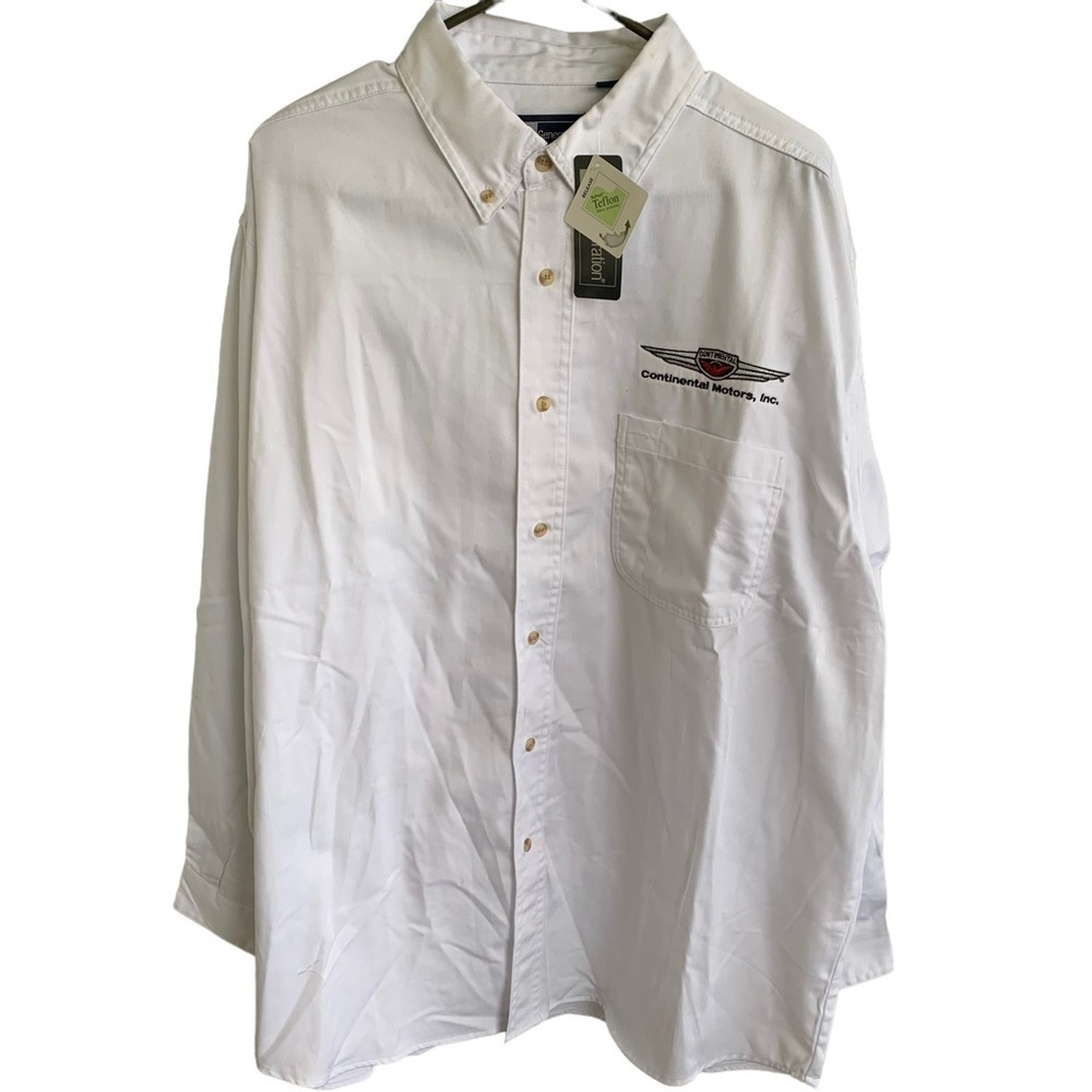 🆕 Continental Motors Blue Generations Embroidered Logo Men’s Long Sleeve Shirt